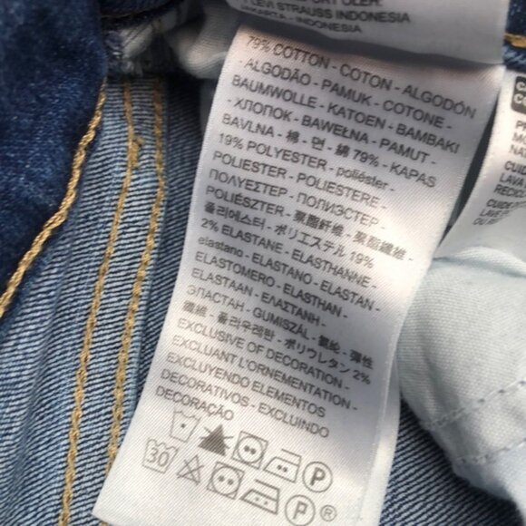 LEVI 721 HIGH-RISE SKINNY CUTOFF JEAN SHORTS 6/28 🇺🇸 - Picture 10 of 11